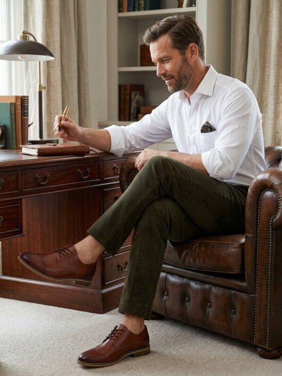 Alfani Mens Chadwick Leather Lace up Casual Oxfords, Size 8.5 main image 4